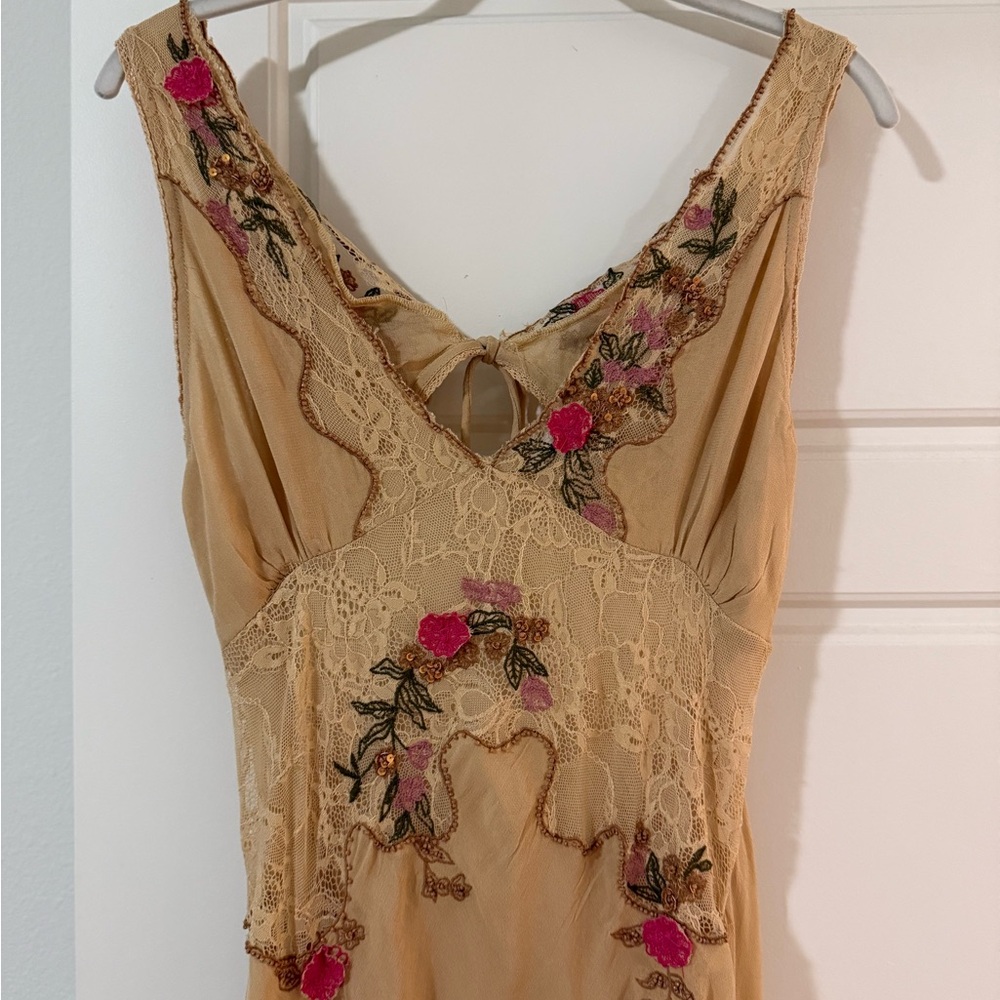 Free People Cream Floral Midi Dress, meet again - Picture 5 of 9
